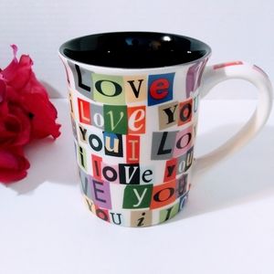 NWT Lorrie Veasey "I Love You" Mug 12 ozs